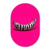 Banaan - Zebraprint - Roze Wandcirkel Ovaal Forex klein -3d