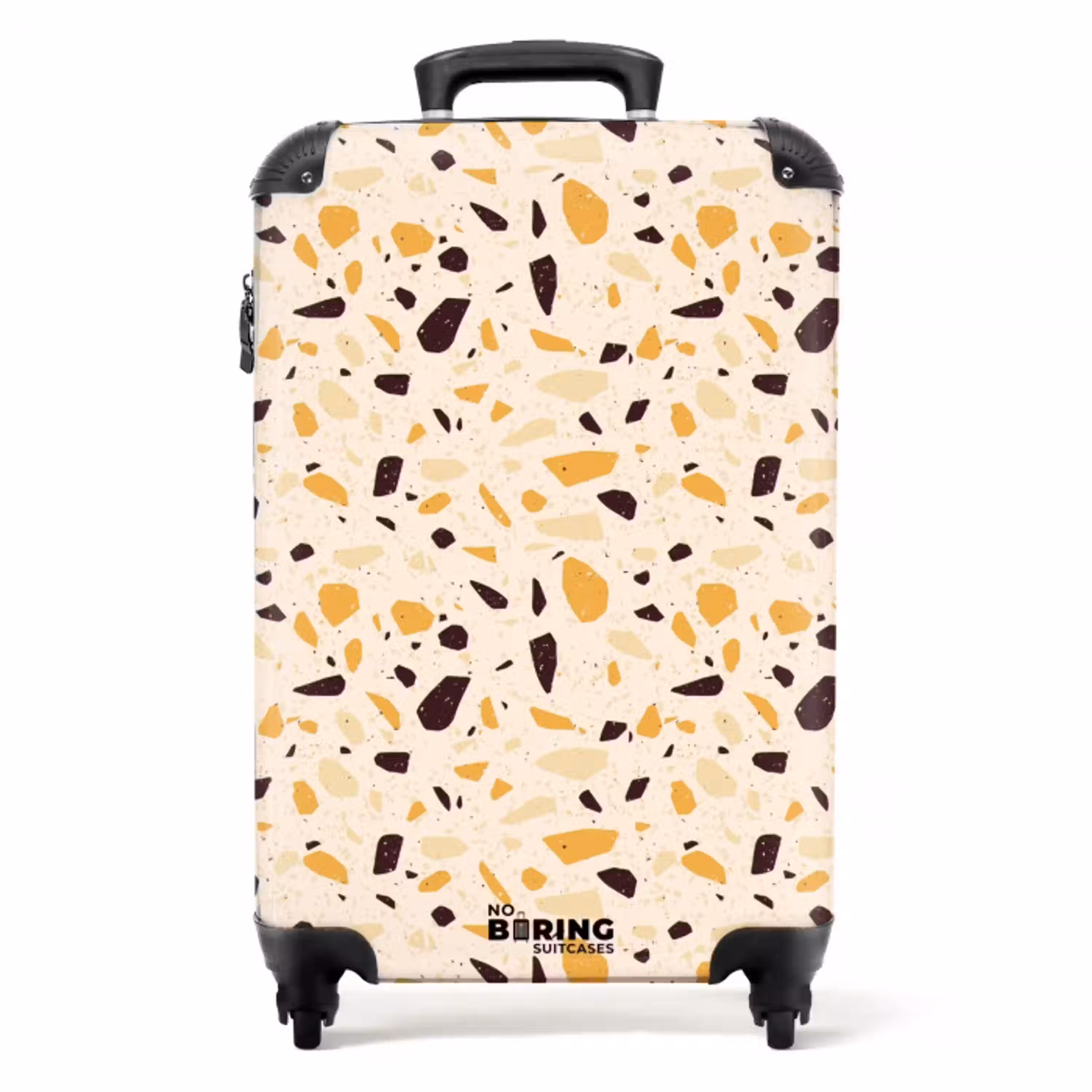 Terrazzo patroon geel NBS - Handbagage koffer - Volwassenen Unisex middel -productfoto_recht