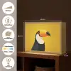 Toekan - Minimalistisch - Snavel - Oranje Light Box met batterij (Wandlamp) middel -USP_websiteoverzichtNL