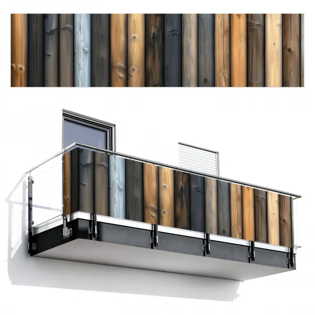 Balkonscherm - Hout - Planken - Gemengd