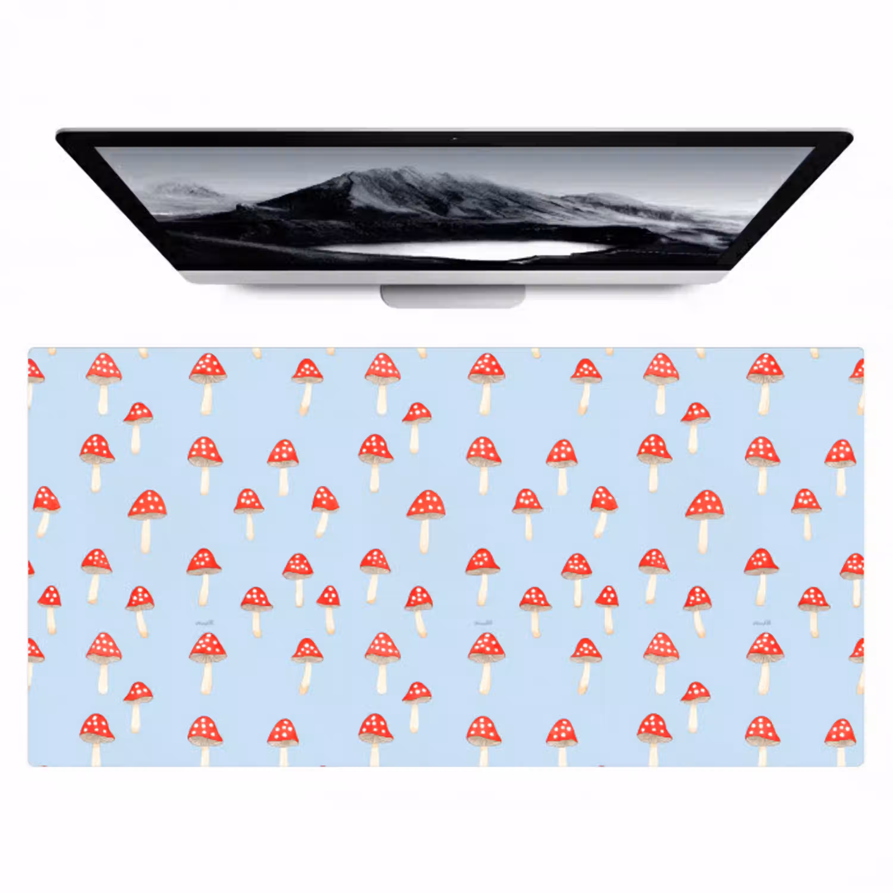 Paddenstoel -Sprookje - Blauw Muismat XXL klein 681 -zzz3d
