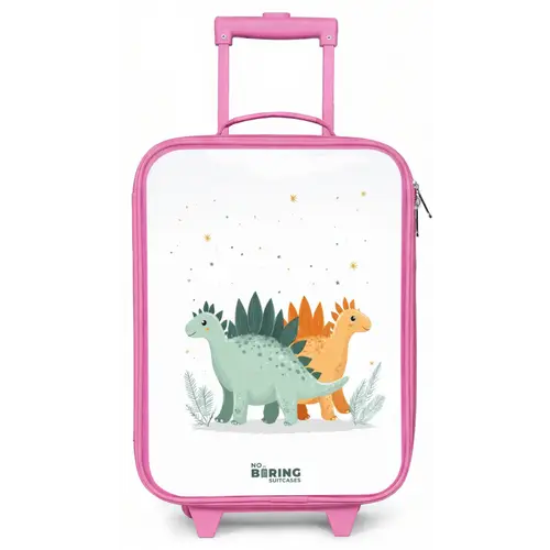Stegosaurusduo onder sterrenregen Kinderkoffer - Roze klein -zz3dotto