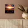 Landschap - Zonsondergang - Bloemenveld aluminium wit klein -sfeer4
