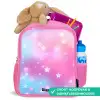 Sterren - Roze - Blauw Kinderrugzak - Roze middel -inhoud_NL