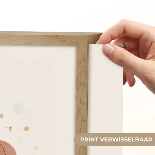 Beige - Jongen - Basketbal - Stippen Light Box met batterij (Wandlamp kind) middel -USP_websiteprintNL