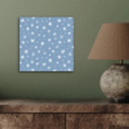Sterretjes - Patroon - Blauw aluminium wit klein 46 -sfeer2