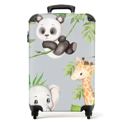 Diertjes in de jungle Koffer - NBS - Handbagage middel -productfoto_recht