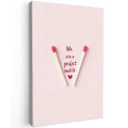 Perfect - Minimalistisch - Valentijn Tuinposter op houten frame 2 cm dik klein -3d