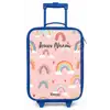 Regenbogen op een roze achtergrond Kinderkoffer - Blauw klein -zz3dotto