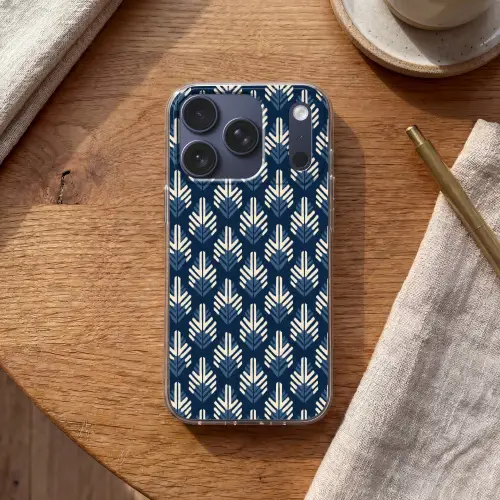 Modern - Patroon - Blauw Telefoonhoesje iPhone 17 Pro klein 878 -sfeer1
