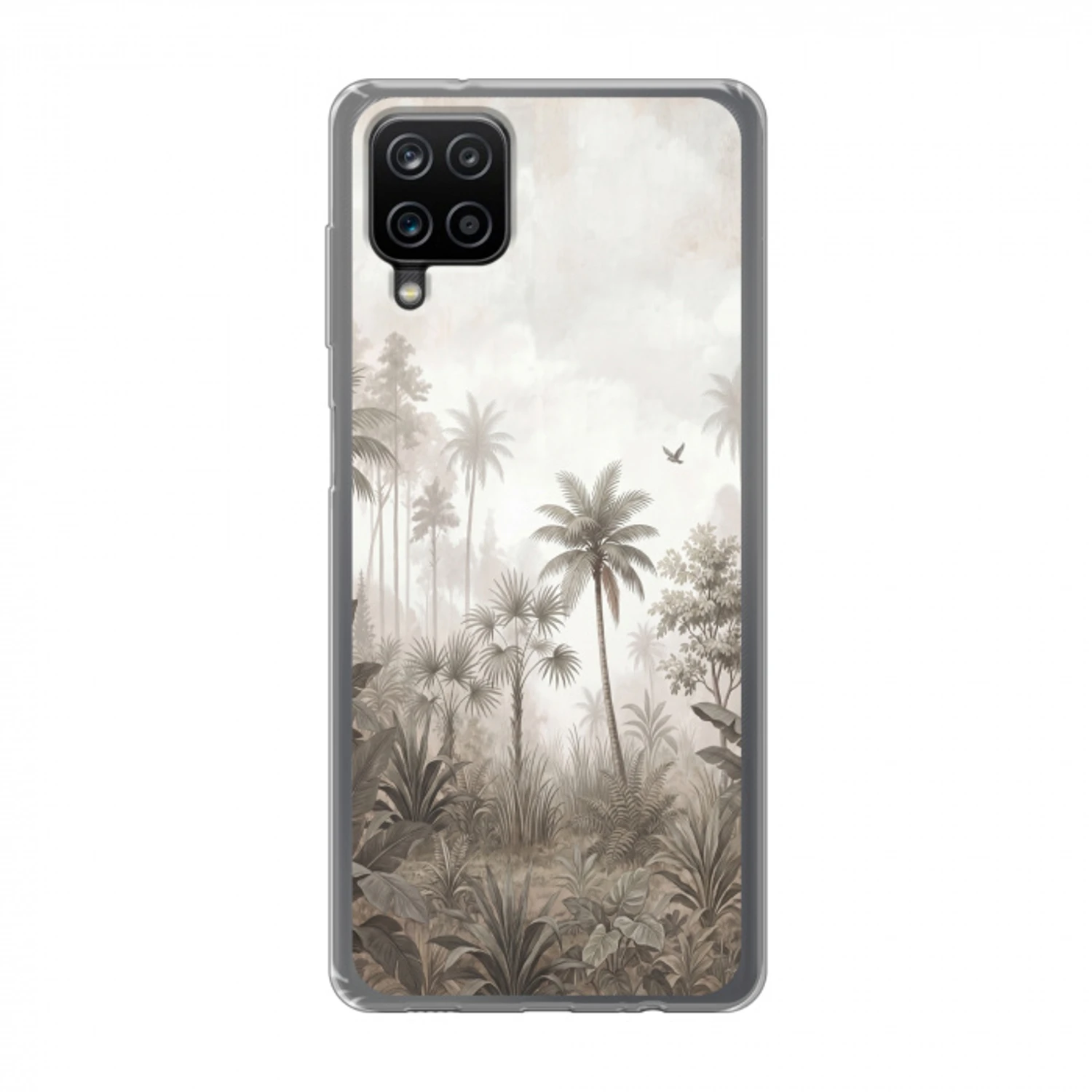 Jungle - Palmbomen - Natuur Telefoonhoesje Samsung Galaxy A12 klein -3d