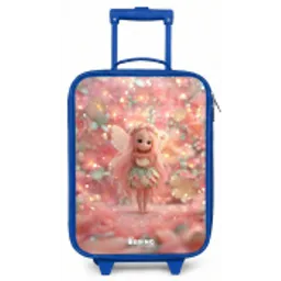 Bloemenfee in roze sprookjeswereld Kinderkoffer - Blauw klein -zz3dotto