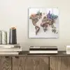 Wereldkaart - Kristallen - Unieke tinten plexiglas 5mm klein -sfeer1