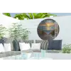 Doorkijk - Strand - Pad - Zonsondergang Wandcirkel tuinposter met ringen klein -buiten2