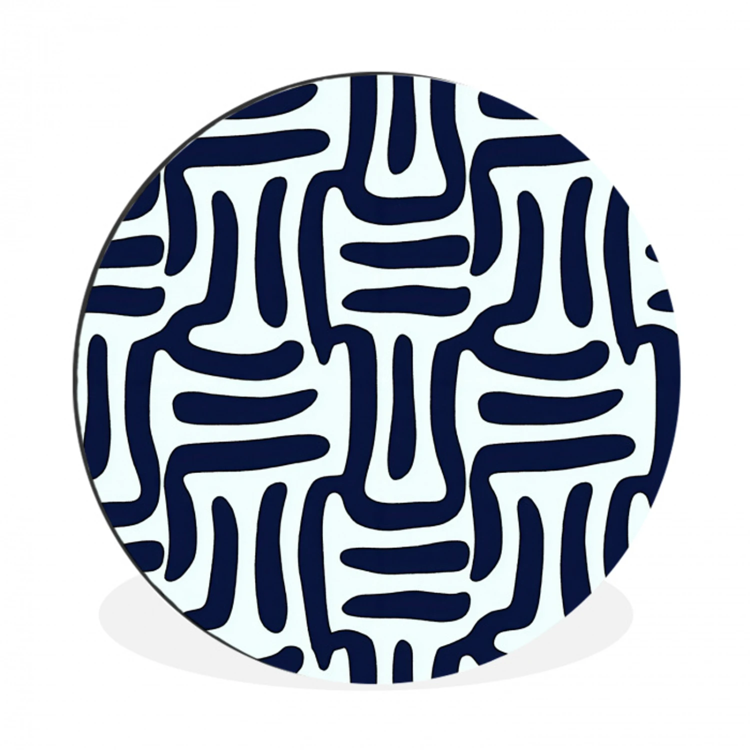 Abstract - Modern - Blauw Wandcirkel aluminium klein 190 -3d