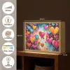 Hartjes - Kleuren - Kunst - Liefde Light Box met batterij (Wandlamp) middel -USP_websiteoverzichtNL