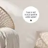 Spreuken - Thuis is het plekje waar de liefde woont - Quotes Wandcirkel behangsticker klein -sfeer4