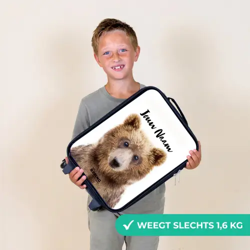 Bennie Beer Kinderkoffer - Zwart klein -sfeer4_NL