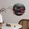 Wijn - Fruit - Stilleven Wandcirkel behangsticker klein -sfeer3
