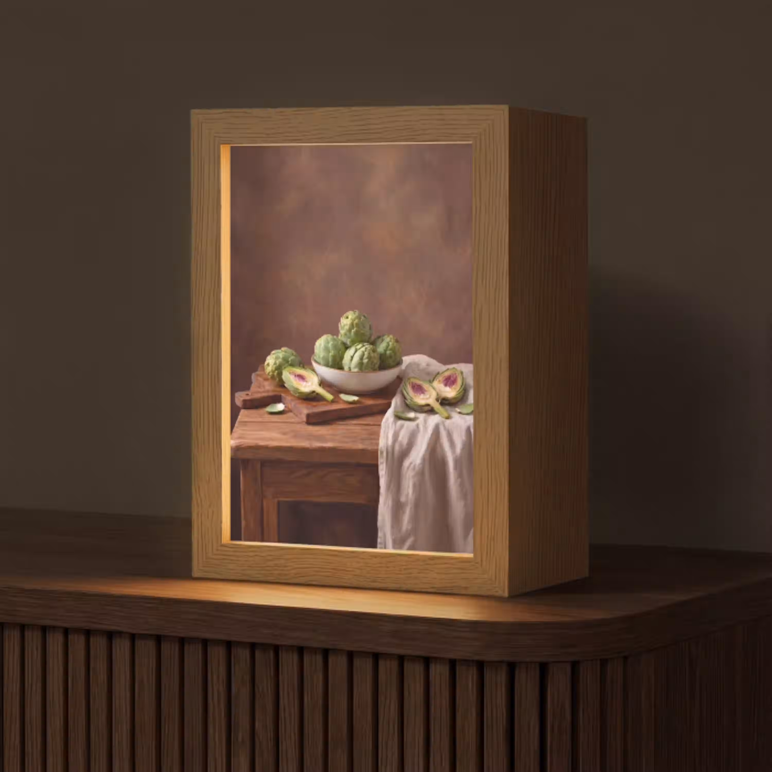 Groenten - Artisjok - Keuken Light Box met kabel (Tafellamp) klein -z3d_website