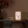 Kat - Love - Paars - Valentijn Light Box met kabel (Wandlamp) klein -sfeer4