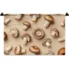 Kastanje Champignons - Beige Wandkleed katoen klein -zz3d