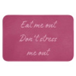 eat me out don't stress me out - Roze - Minimalistisch Badmat klein -3d
