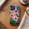 Bloemen - Roze - Glasmozaïek Telefoonhoesje iPhone 17 Pro klein -sfeer1