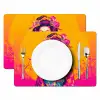 Bloemen - Vrouw - Kimono - Roze Placemat vinyl groot -zzsfeer2_Kitchenyeah-website
