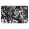 Springen - Paard - Zwart - Wit Badmat klein -3d