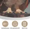 Geschilderd - Abstract - Uil - Bruin Akoestische PET Vilt - Rond klein -closeup_NL