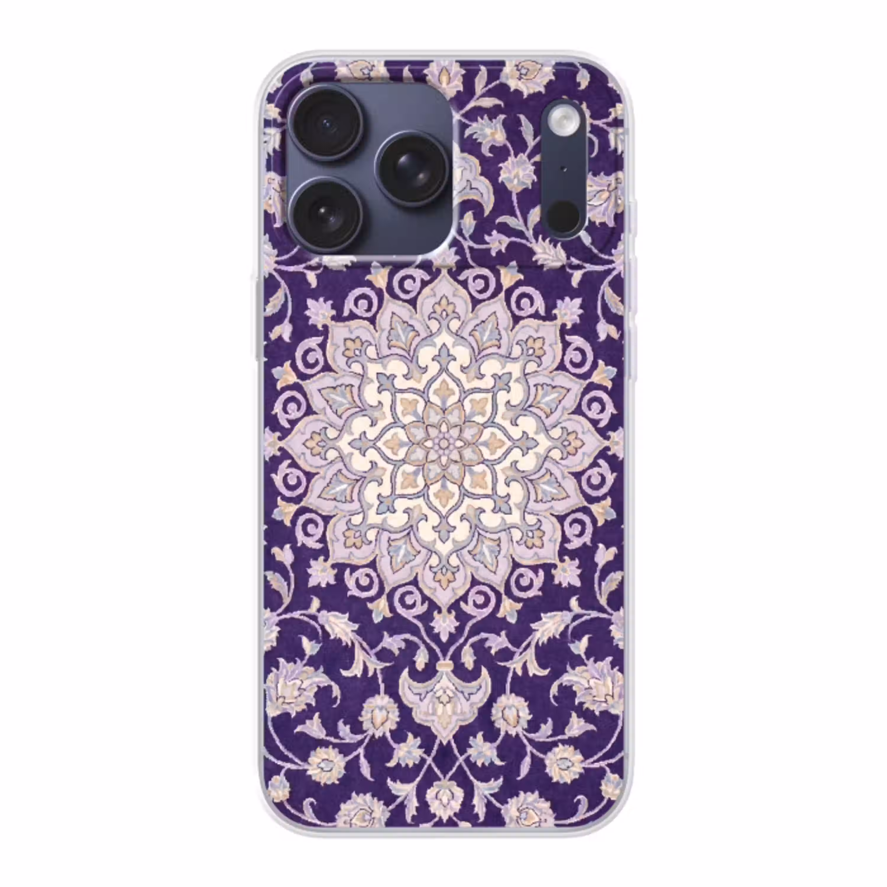 Patroon - Medallion - Oosters - Paars - Decoratie Telefoonhoesje iPhone 17 Pro Max klein -3d
