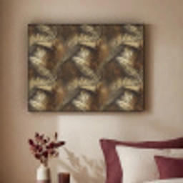 Tropisch - Bladeren - Goud Textielframe zwart klein 947 -sfeer1