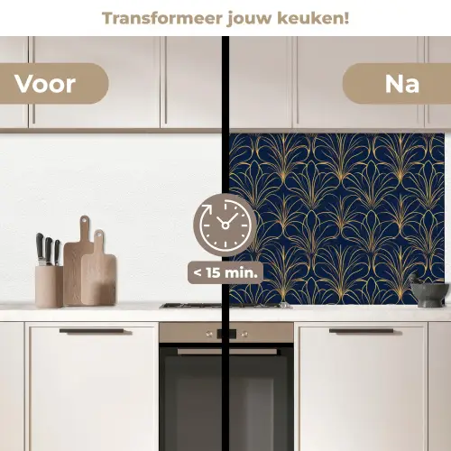Deco - Waaier - Blauw keuken achterwand 2 middel 871 -voor-na2_NL