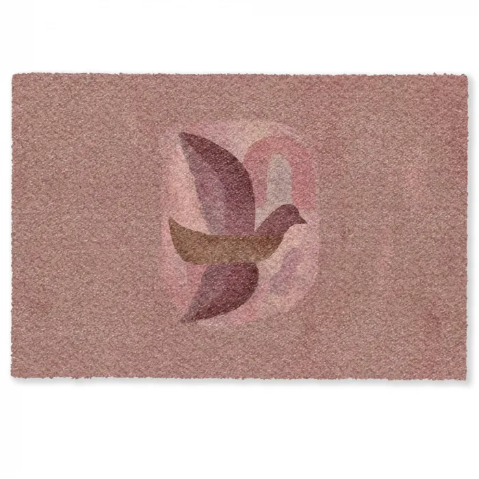 Illustratie - Vogels - Abstract - Roze Deurmat klein -zkaufland3d