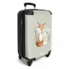 Vos en konijn omringd door groene blaadjes NBS - Handbagage koffer - Volwassenen Unisex middel -productfoto_3d