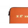 If not now then when - Oranje - Geel - Levendig laptophoes neopreen klein -detail