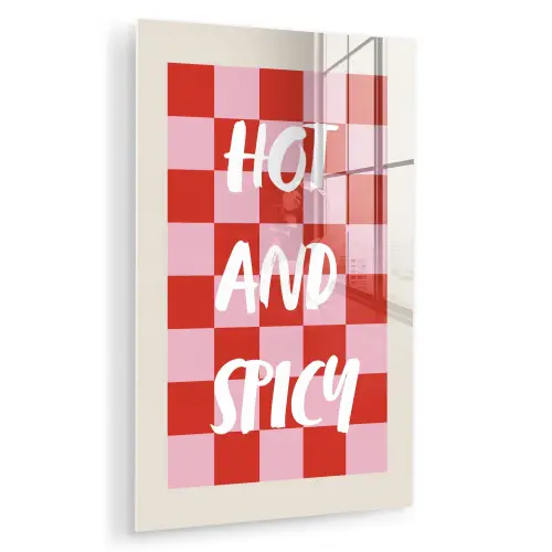 Hot - Spicy - Geruit - Rood plexiglas 5mm klein -zzzproduct_nieuw