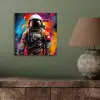 Astronaut - Graffiti - Zwart - Kleuren aluminium wit klein -sfeer2