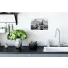 Hut - Grijs - Bergen - Mistig Muursticker klein -keuken