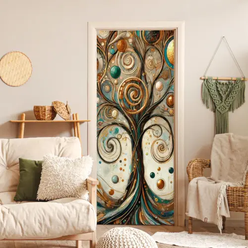 Levensboom - Boom - Abstract - Modern deurposter klein -sfeer2