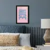 Nice - Paars - Roze fotolijst zwart zonder passe partout klein -sfeer3