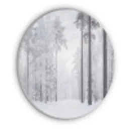 Bos - Sneeuw - Pad - Winter - Stilte Akoestische PET Vilt - Rond klein -3d