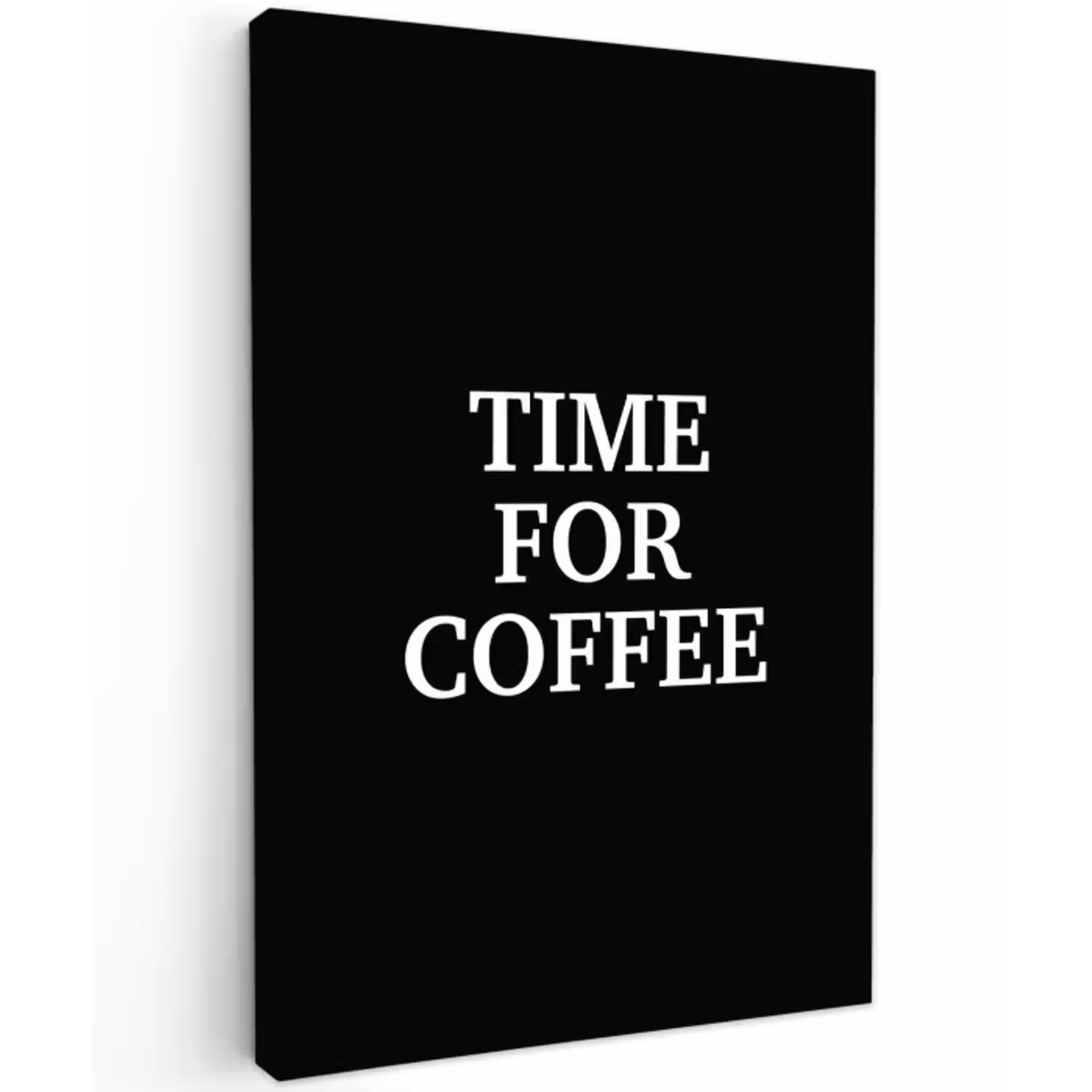 Quotes - Letters - Koffie - Zwart canvas 2cm klein -z3d