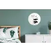 Bladeren - Zwart - Lotusbloem - Minimalitisch Wandcirkel aluminium klein -slaapkamer