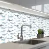 Oceaan - Walvis - Orka - Blauw keuken achterwand 2 middel 871 -3d_schuin