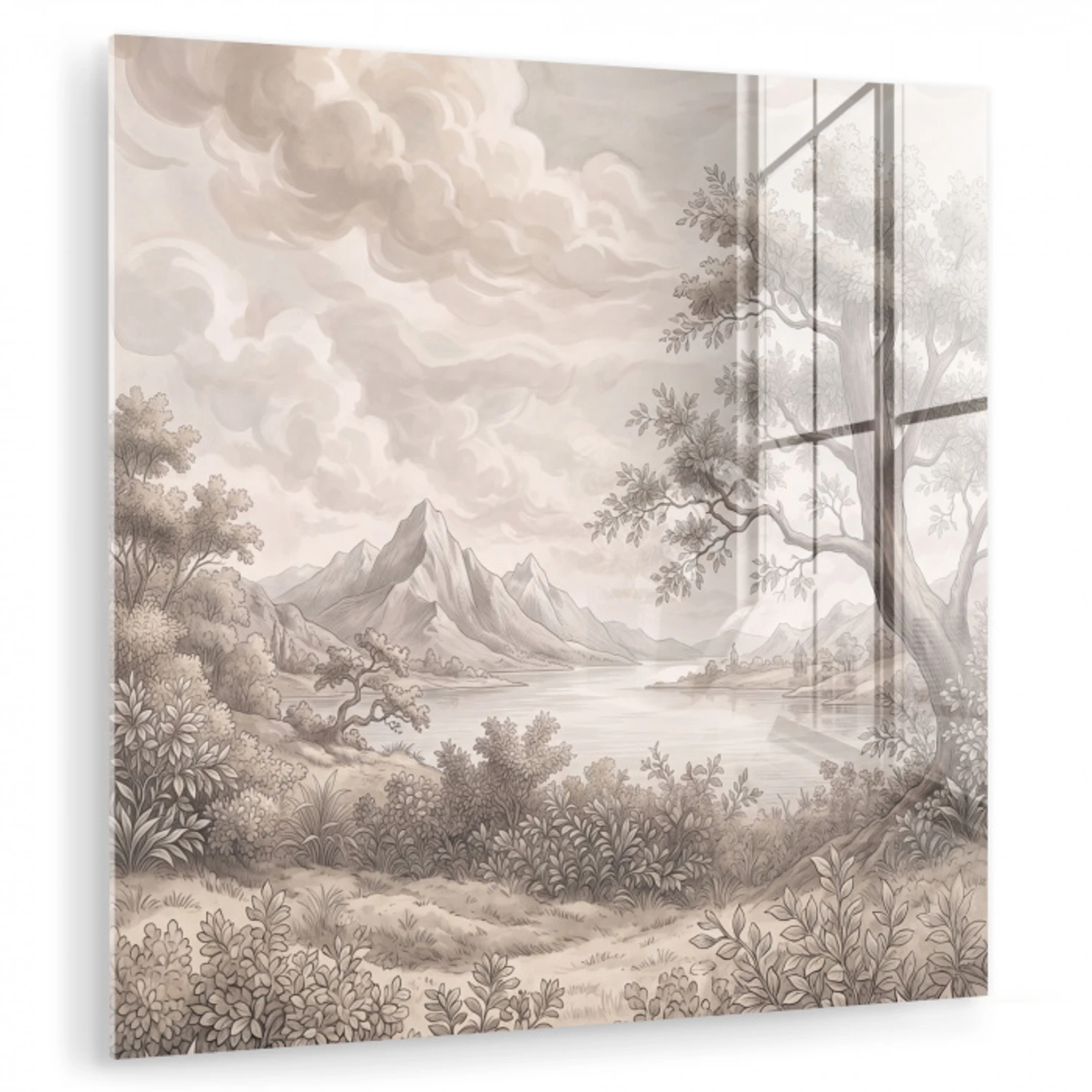 Landschap - Bergen - Meer - Natuur plexiglas 5mm klein -zzzproduct_nieuw