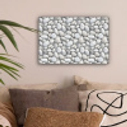 Steentjes - Grijs - Ovaal canvas 2cm klein 34 -sfeer1