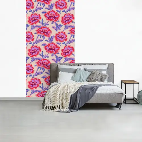 Bloemen - Patroon - Meerkleurig fotobehang vinyl groot 64 -slaapkamer