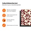 Abstract - Bladeren - Burgundy Inductie beschermer vinyl 3mm klein 276 -zzzzzzz-td-ups